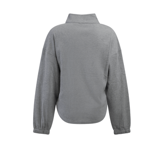 Women’s Gray Quarter - Zip Long Sleeve Top - Apparel - Heather Gray - 30 - 000039 - XS