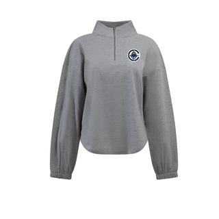 Women’s Gray Quarter - Zip Long Sleeve Top - Apparel - Heather Gray - 30 - 000039 - XS