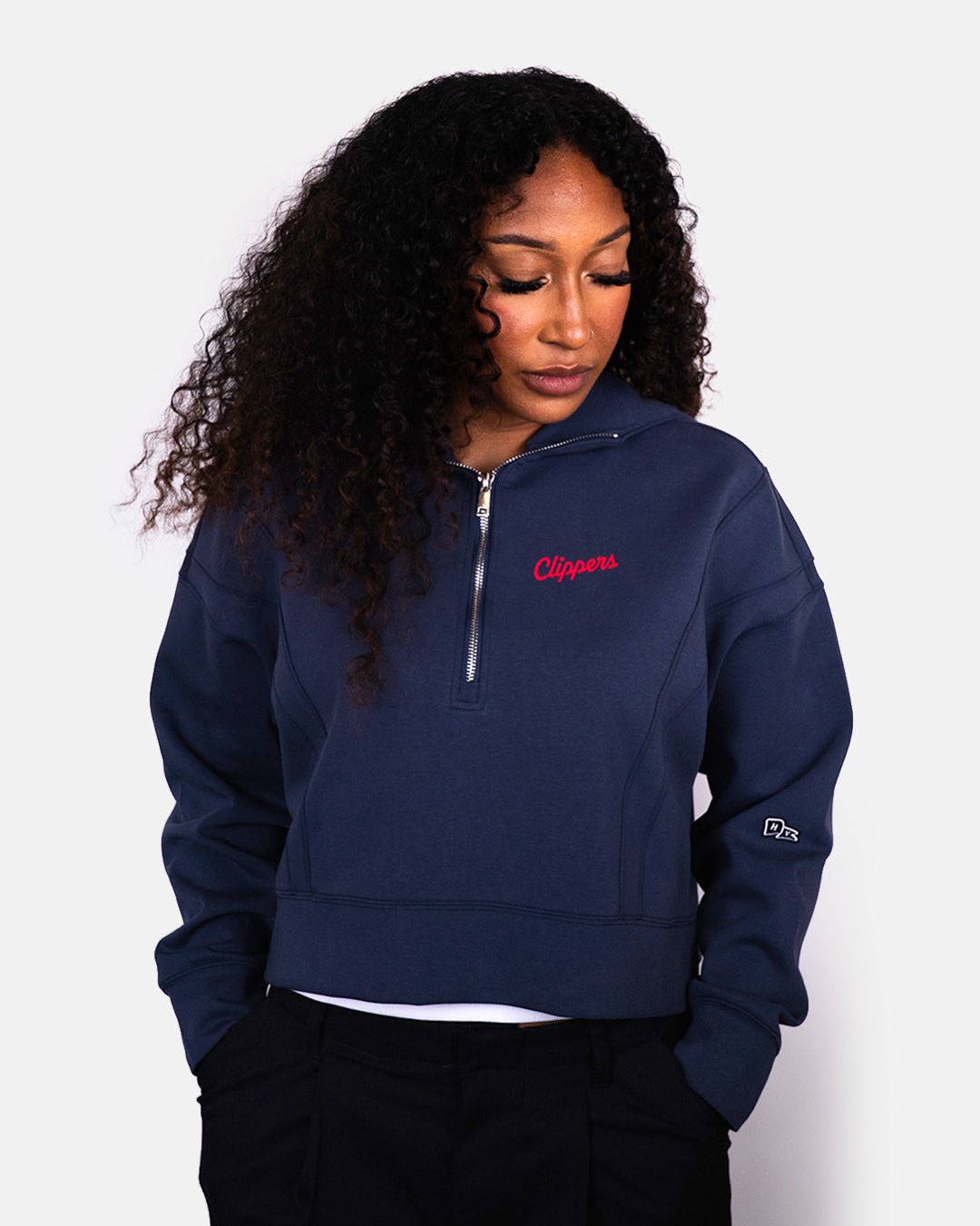 Women's Hype and Vice Clippers Sport Half Zip Sweatshirt - Apparel - Navy - 30-000101-XS