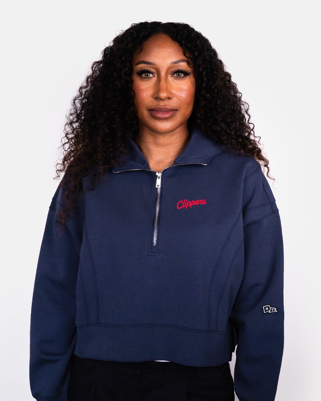 Women's Hype and Vice Clippers Sport Half Zip Sweatshirt - Apparel - Navy - 30-000101-XS