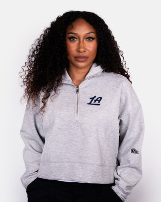 Women's Hype and Vice LA Sport Half Zip Sweatshirt - Apparel - Heather Gray - 30-000102-XS