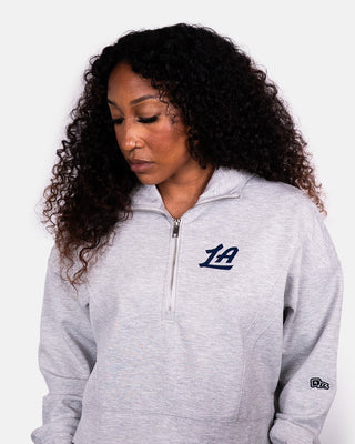 Women's Hype and Vice LA Sport Half Zip Sweatshirt - Apparel - Heather Gray - 30-000102-XS