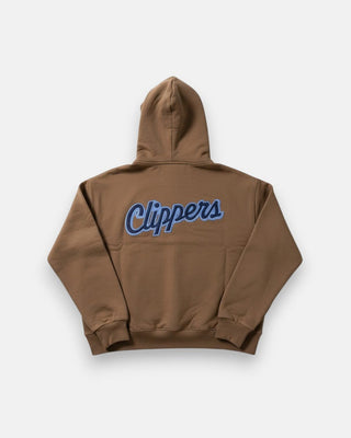 Women's LA Clippers Full - Zip Fleece Hoodie - Apparel - Brown - 30-000139-XS