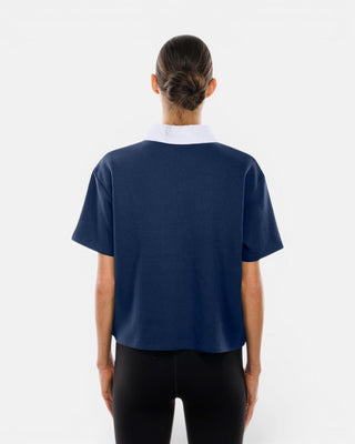 Womens Navy Boxy Polo - Apparel - Navy - 30-000084-XS