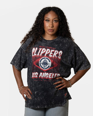 Womens Navy Mineral Wash Graphic T-Shirt - Apparel - Navy - 30-000083-XS