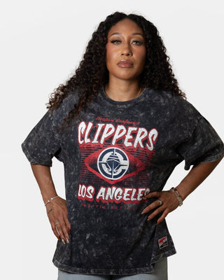 Womens Navy Mineral Wash Graphic T-Shirt - Apparel - Navy - 30-000083-XS