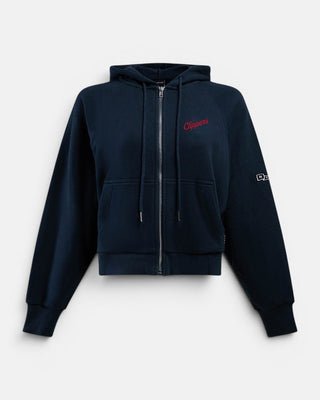 Women's Navy Raglan Zip-Up Hoodie - Apparel - Navy - 30-000099-XS