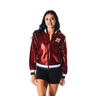 Women’s Red Sequin Varsity Jacket - LA CLIPPERS TEAM STOREThe Wild Collective30 - 000081 - XS
