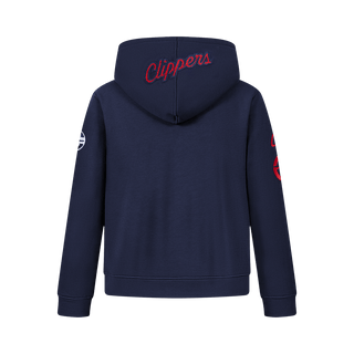 Youth LA Clippers Classic Patch Zip Hoodie - Apparel - Navy - 40-000056-S