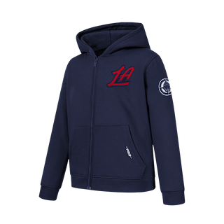 Youth LA Clippers Classic Patch Zip Hoodie - Apparel - Navy - 40-000056-S