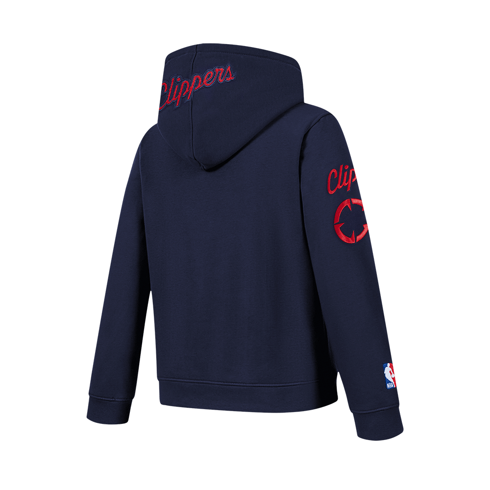 Youth LA Clippers Classic Patch Zip Hoodie - Apparel - Navy - 40-000056-S