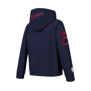 Youth LA Clippers Classic Patch Zip Hoodie - Apparel - Navy - 40-000056-S
