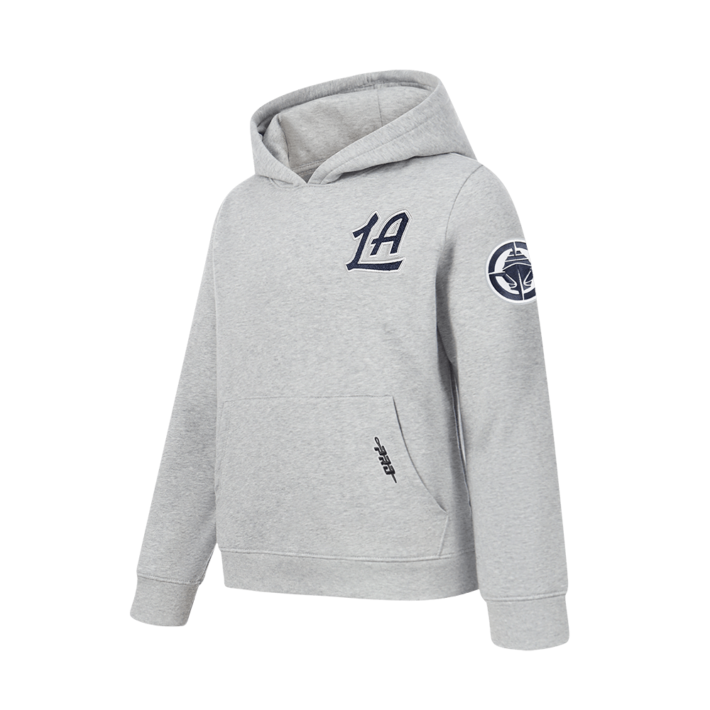 Youth LA Clippers Pro Standard Heather Grey Patch Hoodie - Apparel - Gray - 40-000058-S