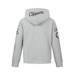 Youth LA Clippers Pro Standard Heather Grey Patch Hoodie - Apparel - Gray - 40-000058-S