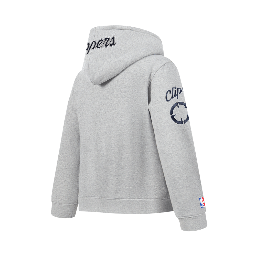 Youth LA Clippers Pro Standard Heather Grey Patch Hoodie - Apparel - Gray - 40-000058-S